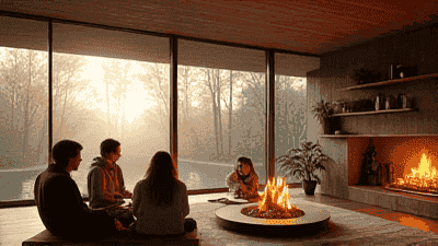 Design concept of family gathering space: creating a warm and interactive environment